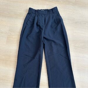 Abercrombie tailored wide leg pants sloane 0short 25 short black